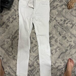 White Straight-Leg Jeans